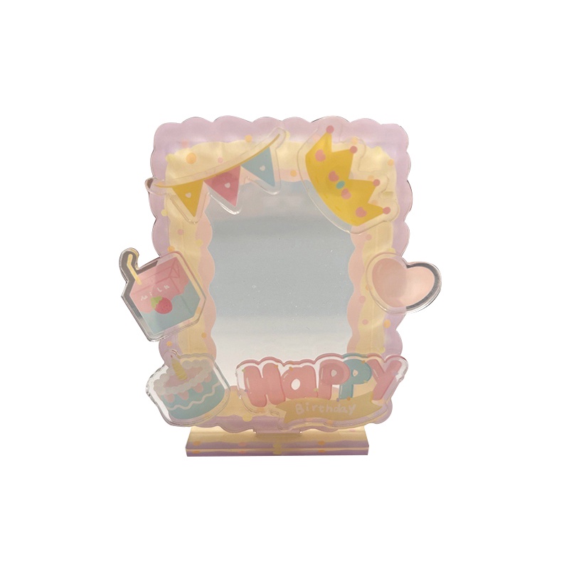 Khung Trưng Bày Ảnh Thẻ Bằng Acrylic 3inch Kèm Miếng Vá Và Dây Đeo Tiện Dụng