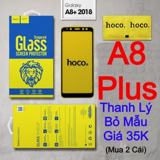 Kính cường lực galaxy a8 plus 2018 hiệu hoco.tw full keo full mh