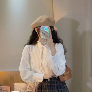 Sơ mi nữ cổ tàu tiểu thư tay bồng