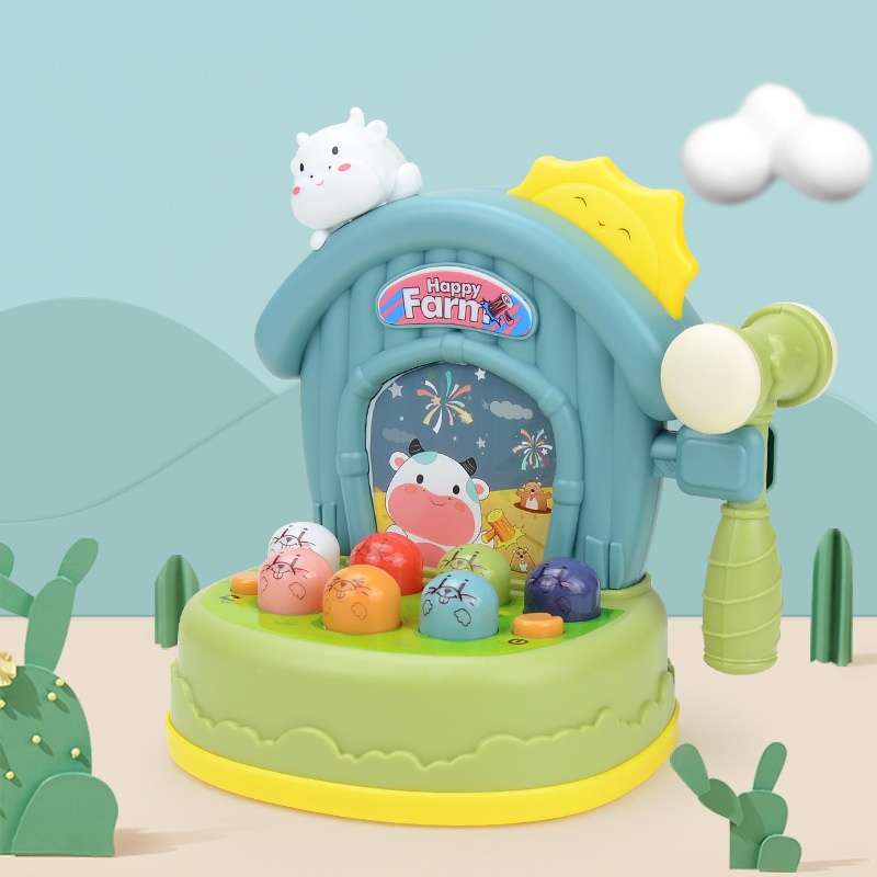 Đồ Chơi Máy Đập Chuột Mini, Máy Phát Nhạc Có Đèn Nháy Sôi Động Giúp Phát Triền Trí Tuệ Cho Bé