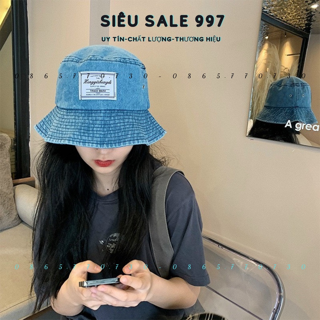 MŨ VÀNH JEAN LOGO QC HÀNG LOẠI 1 CÓ DÂY ĐIỀU CHÍNH DỄ MANG