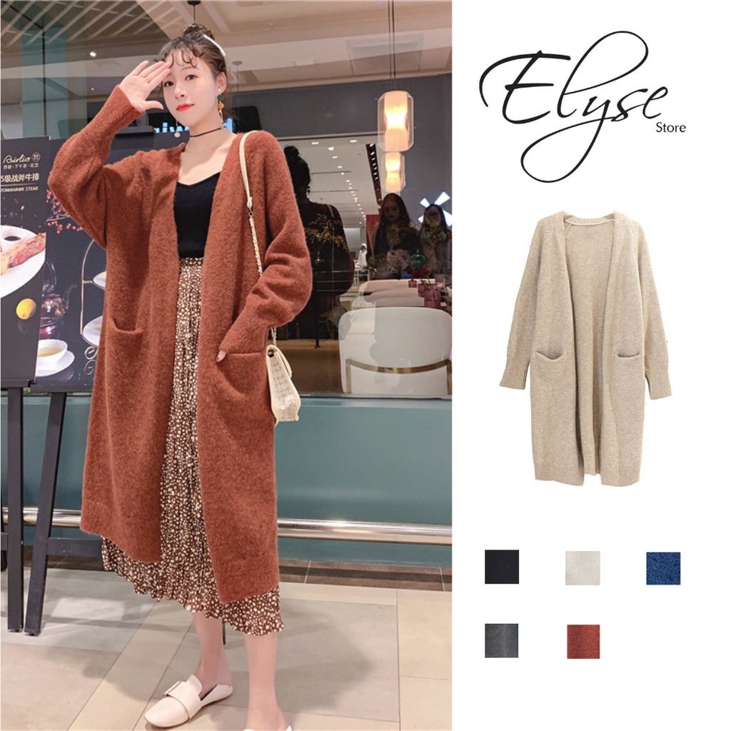 Áo Khoác Cardigan Mangto Dệt Kim Dáng Dài Phong Cách Thời Trang Thanh Lịch N-42