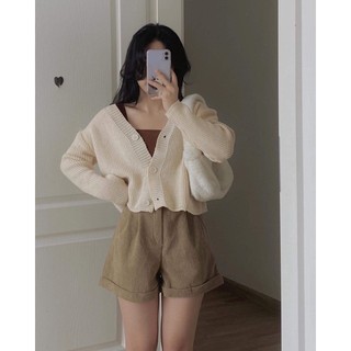 Áo cardigan croptop cổ V Nana21 Nanastore21