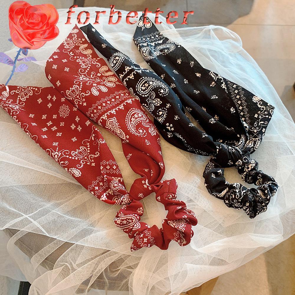 1 Dây Buộc Tóc Ruy Băng Co Giãn In Họa Tiết Hoa Phong Cách Bohemian Cho Nữ