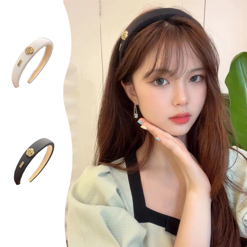 Băng Đô Cài Tóc Hình Hoa Trà Cao Cấp Phong Cách Hàn Quốc