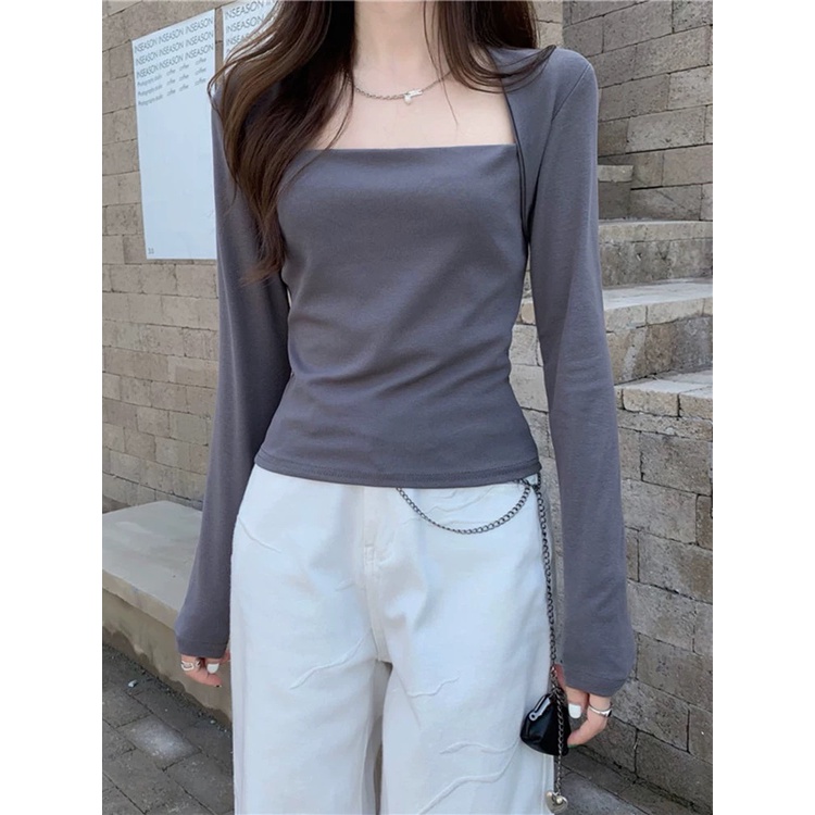 NRVP Áo Thun Nữ Dài Tay Dáng Rộng Phong Cách Hàn Quốc Thời Trang Mới 2023