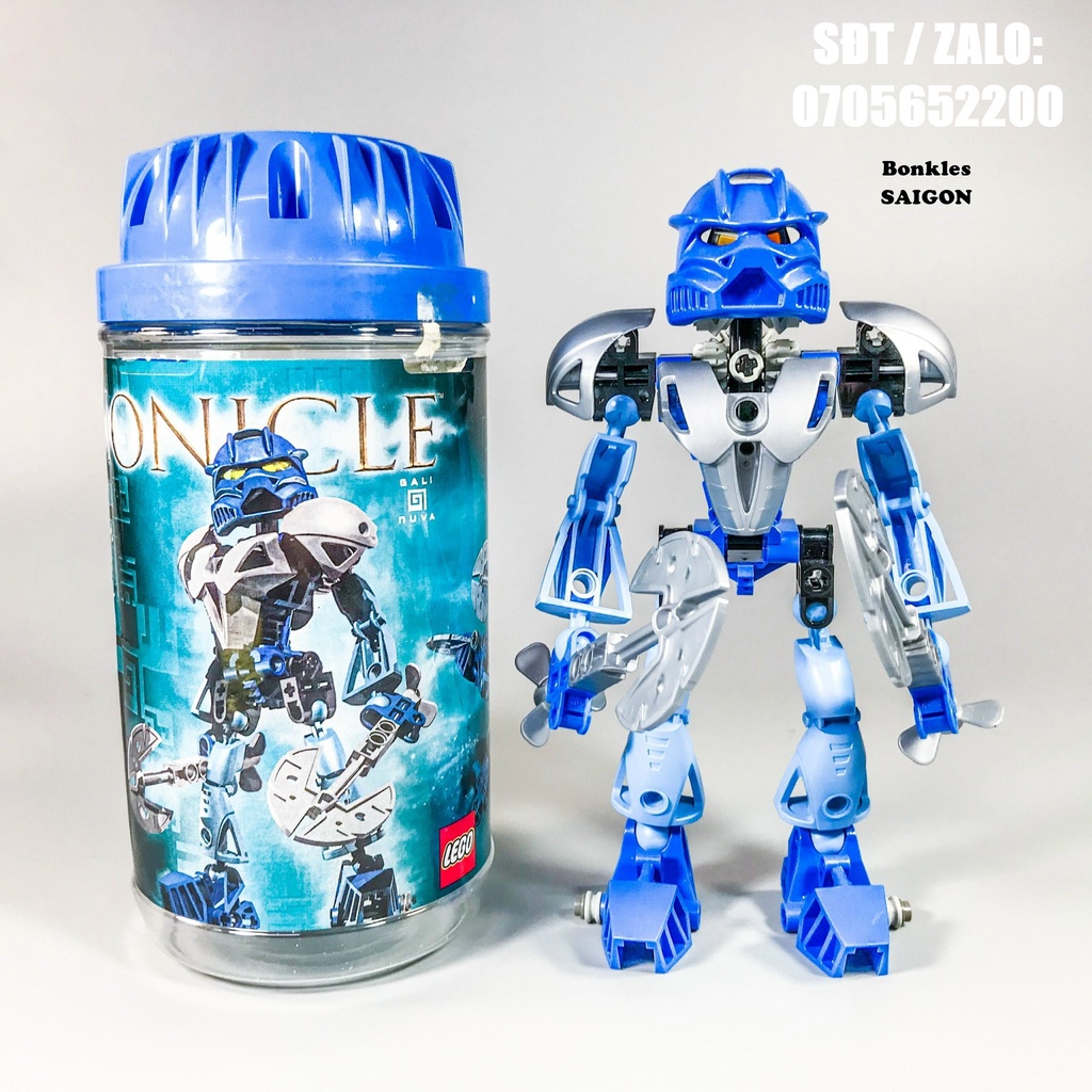 Đồ Chơi Mô Hình Vintage lắp ráp LEGO Bionicle Toa Nuva 8570 Gali Nuva Chính Hãng Đan Mạch (2002)