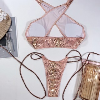 Bikini vảy cá đắp chéo cực chất ( 3 màu)