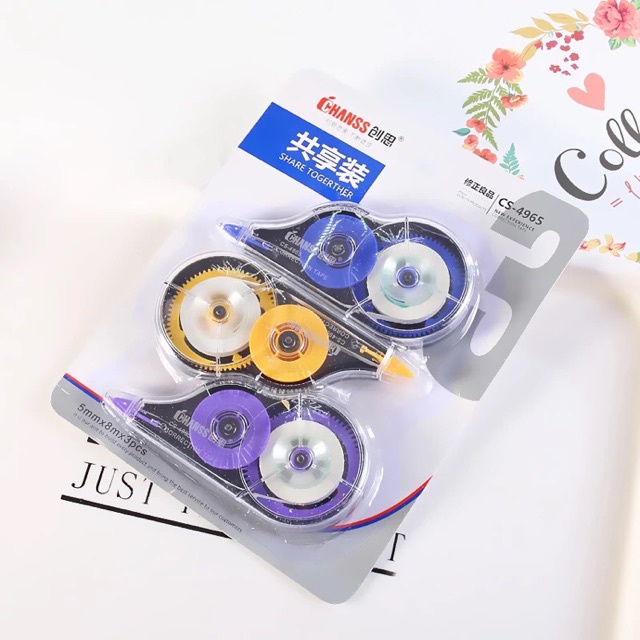 Vỉ 3 Cái Xoá Kéo Chanss CS-4965