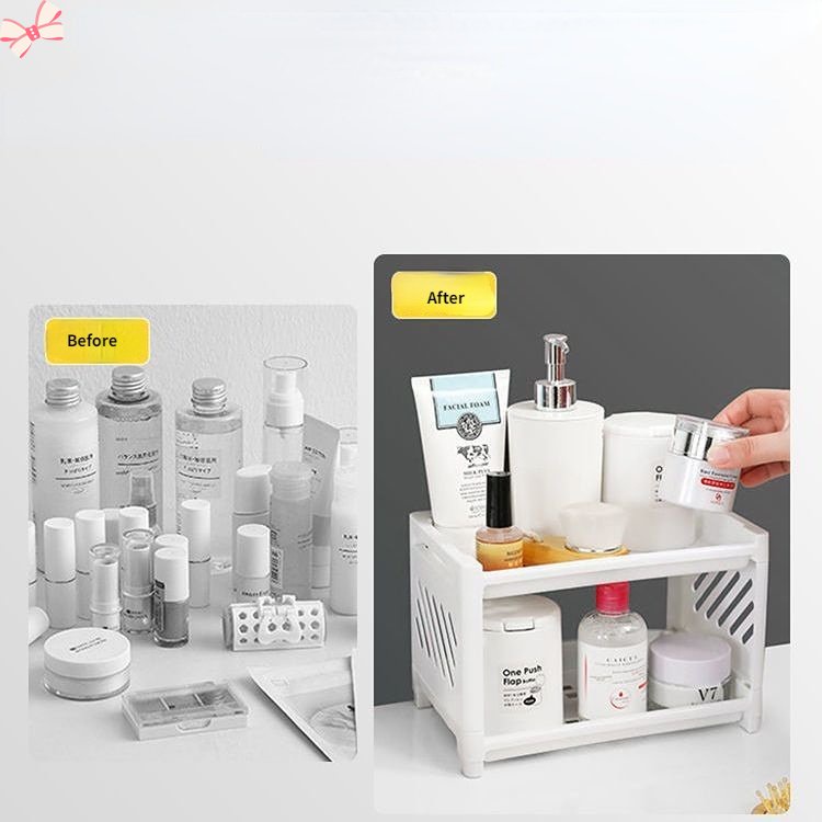 Kệ Nhựa Hai Tầng Đa Năng Sắp Xếp Gọn Gàng Sắp Xếp Gọn Gàng Cho Nhà Ở / Văn Phòng ruiyan