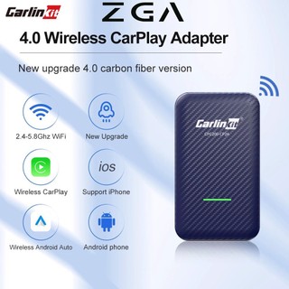 Zga carlinkit carplay 4.0 thiết bị chuyển đổi không dây chính hãng model cpc200-cp2a hỗ trợ ios iphone và android auto