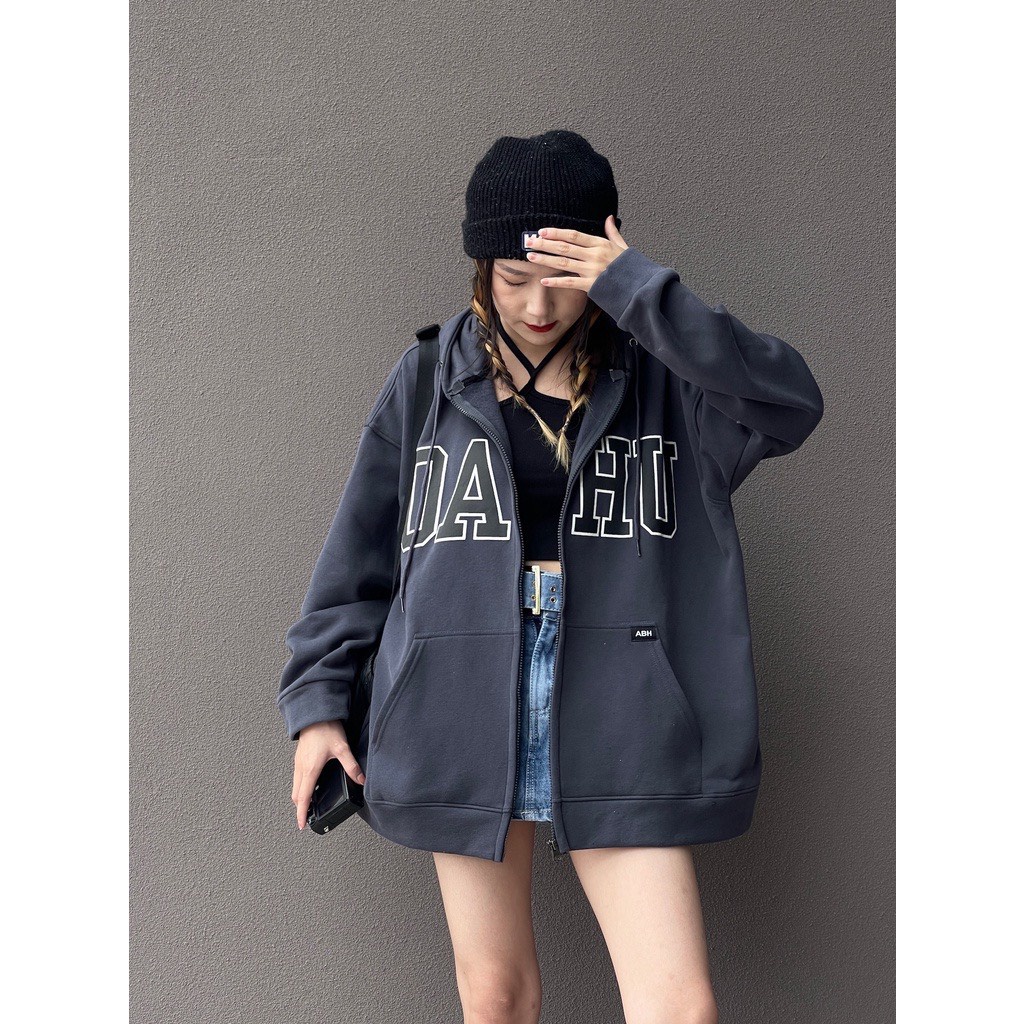 Áo Khoác Nỉ Bông OAHU JACKET Unisex, Áo Hoodie Zip Nam Nữ Form Rộng Phong Cách Hàn Ảnh thật Có Sẵn