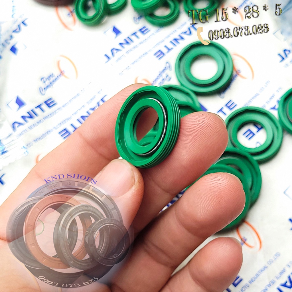 Phớt chặn dầu trục 15mm hiệu Janite TG 15*24*5 | TG 15*28*5 |TG 15*25*7 |TG 16*26*7 cho máy phát điện | KND Shops