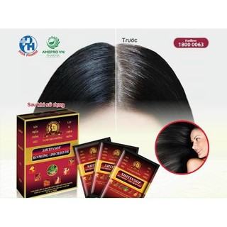 Combo 5 hộp Dầu gội Hán Phương Linh Chi đen tóc