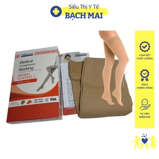Tất vớ đùi y khoa điều trị suy giãn tĩnh mạch màu da Biohealth Classic 1 giảm mệt mỏi và nhức chân