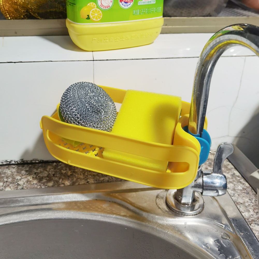 Giá Đỡ Đựng Xà Phòng Mút Rửa Chén Giúp Khô Ráo Tiết Kiệm Không Gian Chống Rỉ Sét Có Kẹp Gắn Bồn Rửa Nhà Bếp / Phòng Tắm