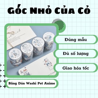Cuộn băng dán Washi Pet Anime trong suốt bằng chất liệu PET 50mm x 3m dùng để trang trí làm đồ thủ công gocnhocuaco