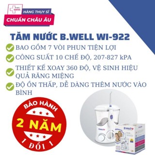 Máy tăm nước gia đình B.Well Wi 922 Thụy Sỹ - 7 đầu tăm- 10 Chế độ lực xịt - BH 2 năm 1 đổi 1