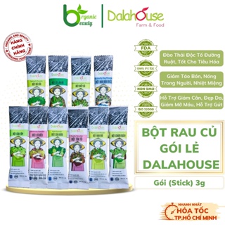 Gói lẻ - bột rau củ organic dalahouse - bột hữu cơ sấy lạnh nguyên chất dalahouse - gói 3g