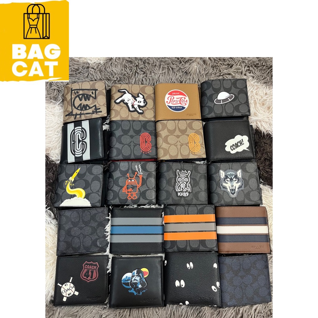 Sẵn ship Ví nam COACH kèm card holder họa chính hãng,kèm hộp làm quà tặng