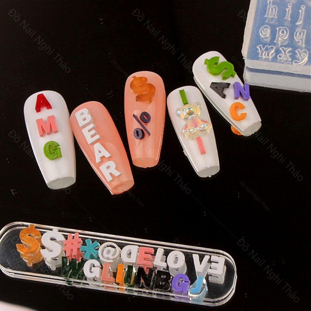 Khuôn silicon nail chữ cái NGHI THẢO