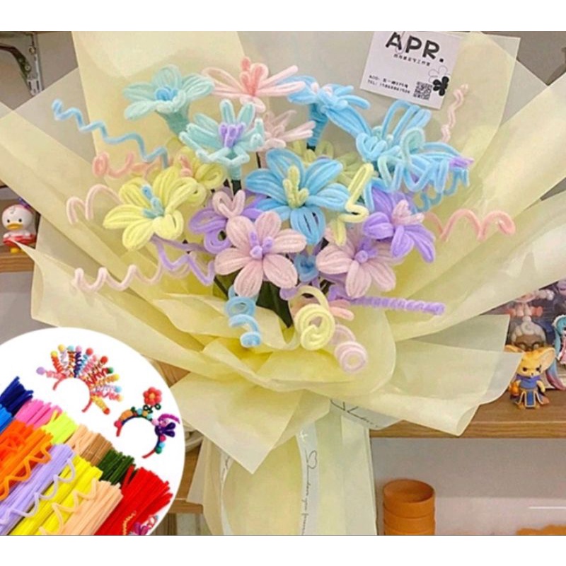 100 cành kẽm nhung làm hoa, đồ chơi handmade QNshop