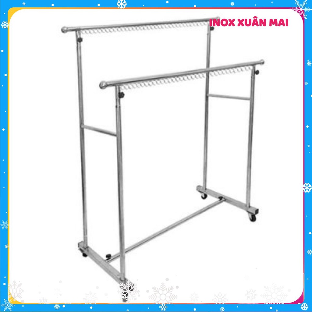 Giàn Sào Phơi Đồ Inox Đôi Chân Vuông Siêu Bền | BigBuy360 - bigbuy360.vn