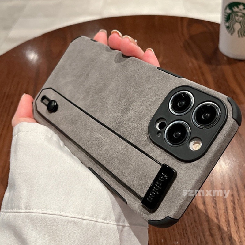 Ốp Điện Thoại Da Lộn Có Dây Đeo Cho IPhone 14 12 13 Pro Max 14plus