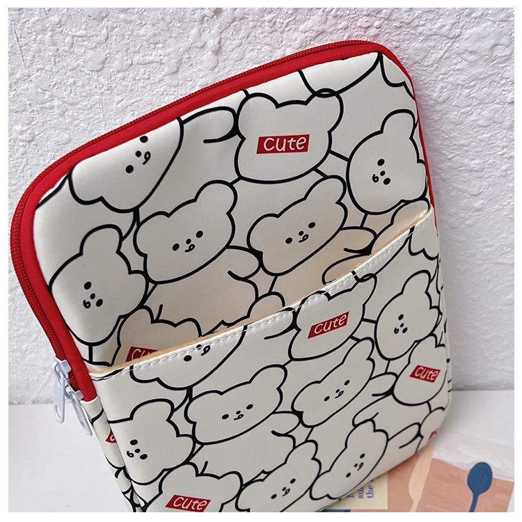 Túi Đựng Laptop / Máy Tính Bảng Họa Tiết Hoạt Hình Gấu / Dâu Tây Kiểu Nhật Hàn Dễ Thương Cho 10 11 13 inche
