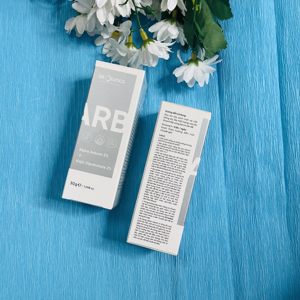 Serum Drceutics Alpha arbutin 5% + Kojic dipalmitate 2% tinh chất giảm thâm, nám, tàn nhang 30ml