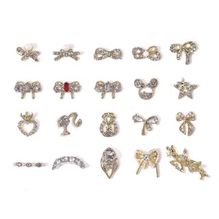 Phụ kiện charm nơ  đính móng nail.