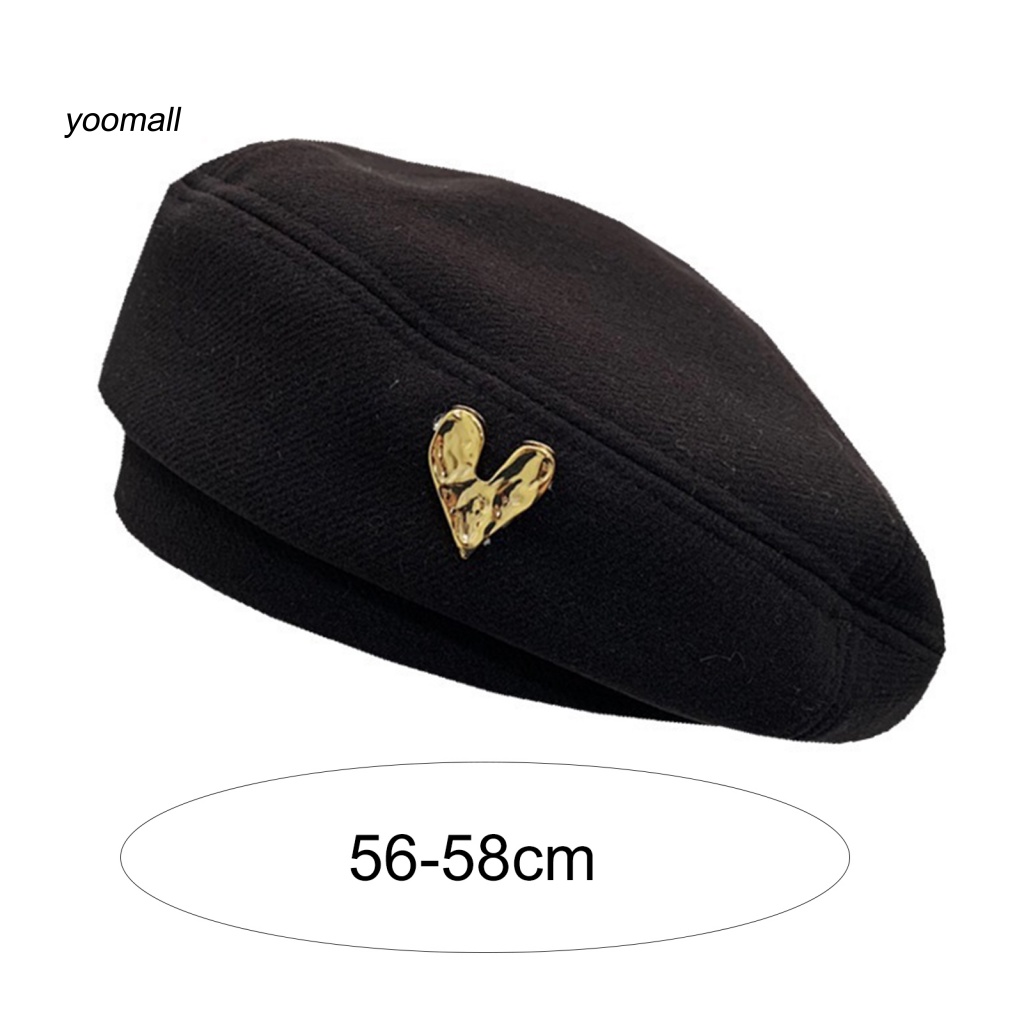 / Yo / Mũ Beret Không Vành Mềm Mại Màu Trơn Thời Trang Thu Đông Cho Nữ