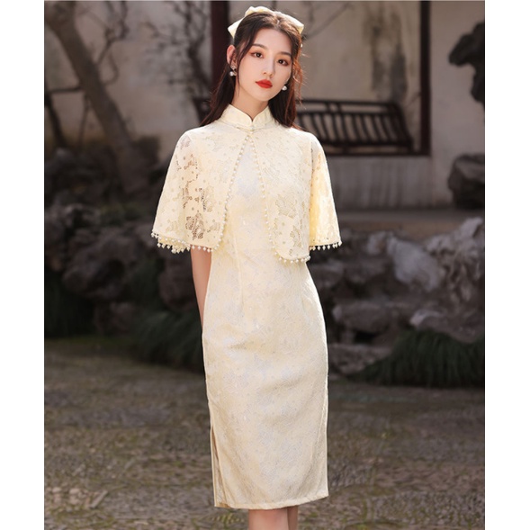 Đầm Sườn Xám Cách Tân Thời Trang Mùa Hè Phong Cách Trung Hoa Dành Cho Nữ