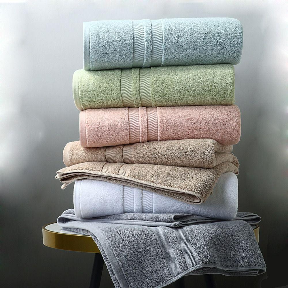Gogoup Khăn Tắm Lớn Dệt Jacquard Cotton Nguyên Chất Nhanh Khô Dùng Khi Đi Biển