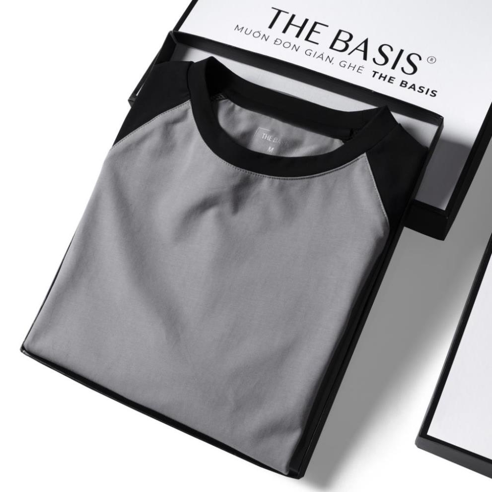 Áo thun nam cổ tròn BASIS Raglan cotton cao cấp, co giãn, form regular trẻ trung Basis AT06 New ! 🐧