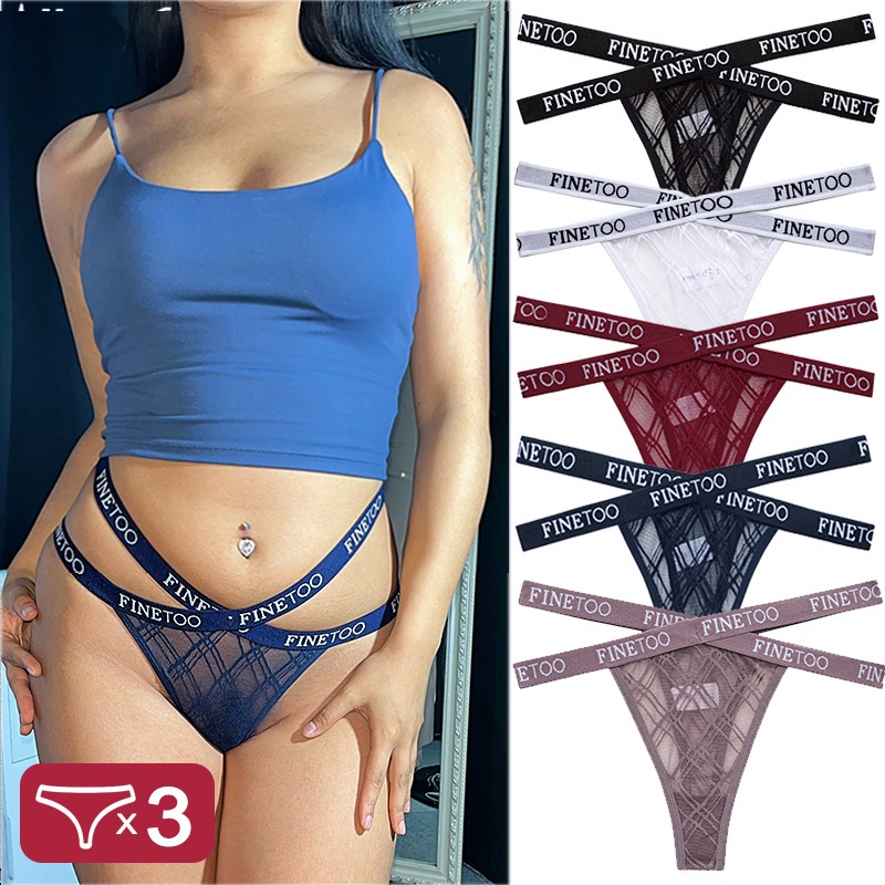 Bộ 3 quần lót dây chéo CuteByte gợi cảm dễ thương cho nữ