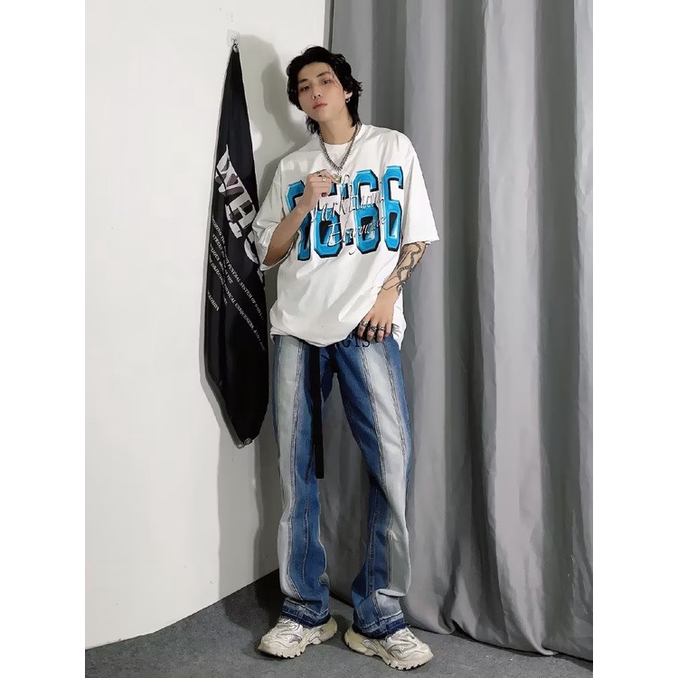 Quần bò ống rộng from rộng thời trang Quần hiphop oversize hiphop quần jean nam đẹp unisex chất đũi cao cấp quần jean bé gái