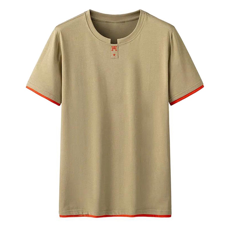 Áo Thun Lụa Lạnh Tay Ngắn Dáng Rộng Thời Trang Mùa Hè Cho Nam Giới