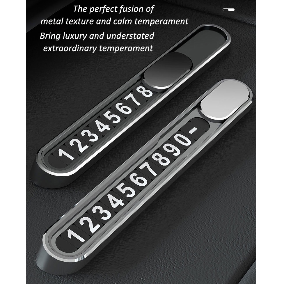 Thẻ Số Điện Thoại Hợp Kim Nhôm Cao Cấp Chịu Nhiệt Có Phản Quang Cho Xe Hơi