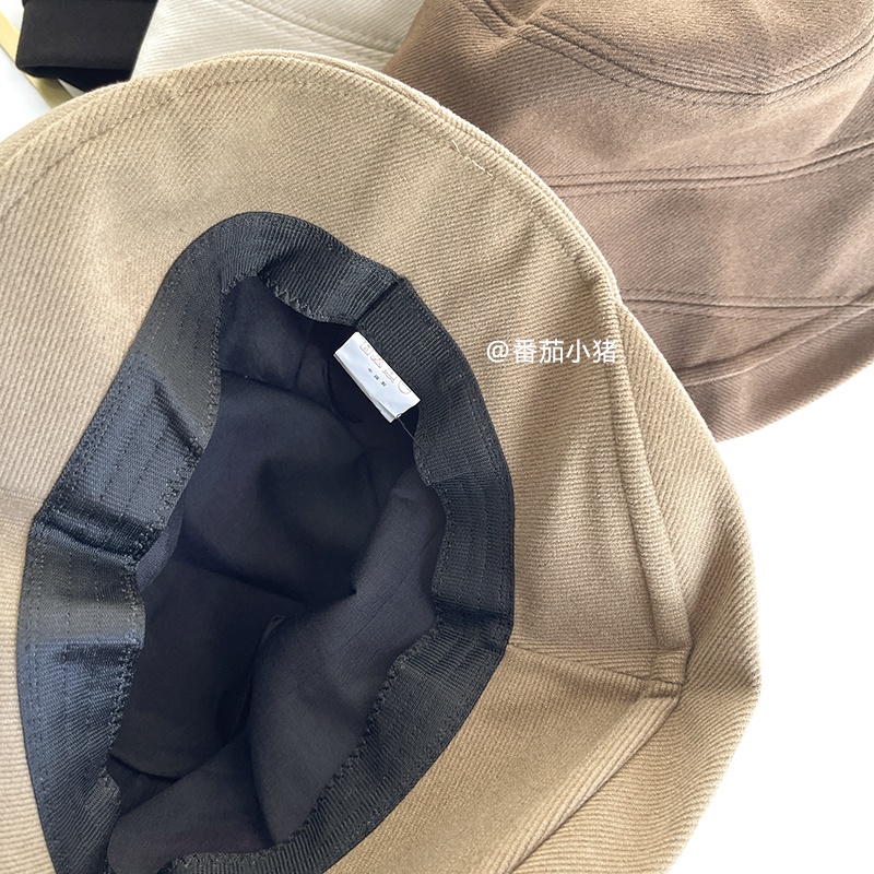 Mũ Bucket Len Dày Dặn Giữ Ấm Mùa Thu Đông Kiểu Dáng Đơn Giản Lưng Ngắn Phong Cách Hàn Quốc Cho Nữ