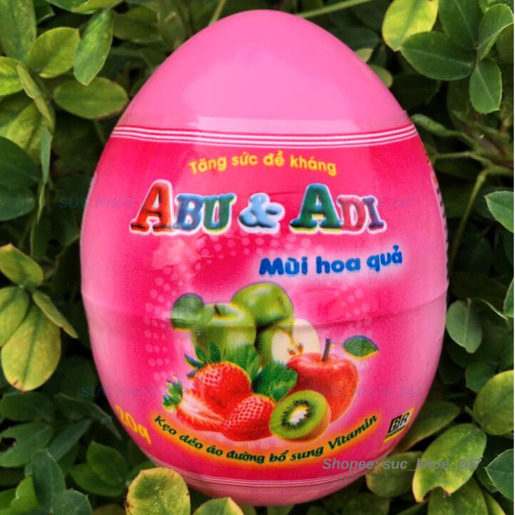 Kẹo Dẻo ABU & ADI Hình Quả Trứng Giúp Bổ Sung Vitamin, Tăng Sức Đề Kháng Cho Bé