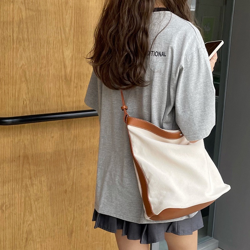 Túi Xách Mua Sắm Cỡ Lớn Thiết Kế Đơn Giản Thời Trang Xu Hướng Nhật Hàn Cho Nữ