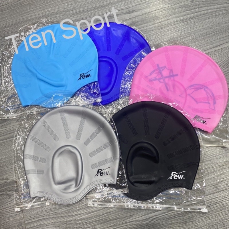 Nón Mũ Bơi Chùm Tai Silicon Chống Nước Tuyệt Đối