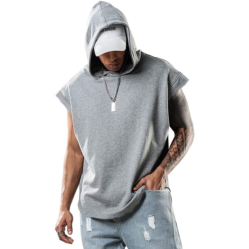 Áo Hoodie Thể Thao Sát Nách Năng Động Trẻ Trung Cho Nam