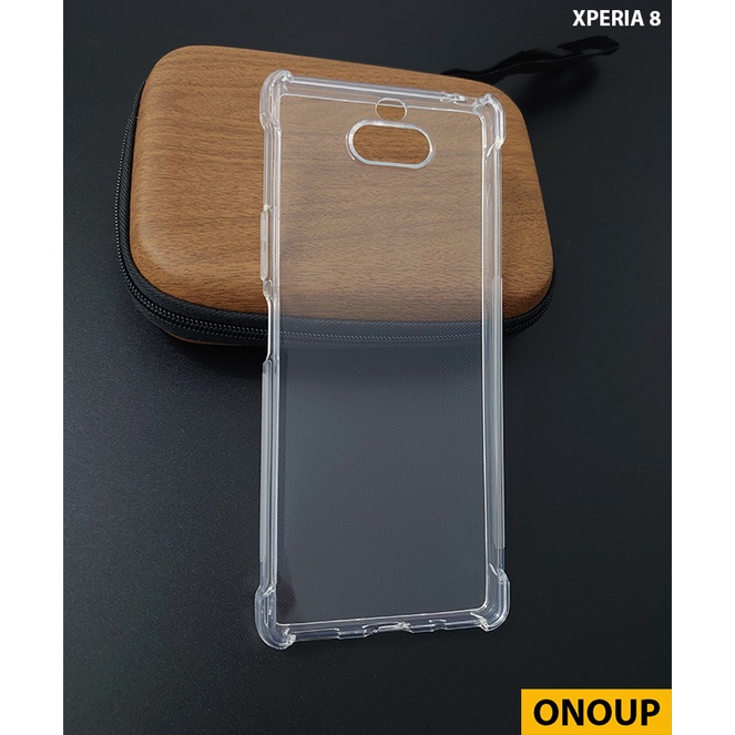 Sony Xperia 8 - Ốp trong suốt TPU chống sốc 4 góc cao cấp