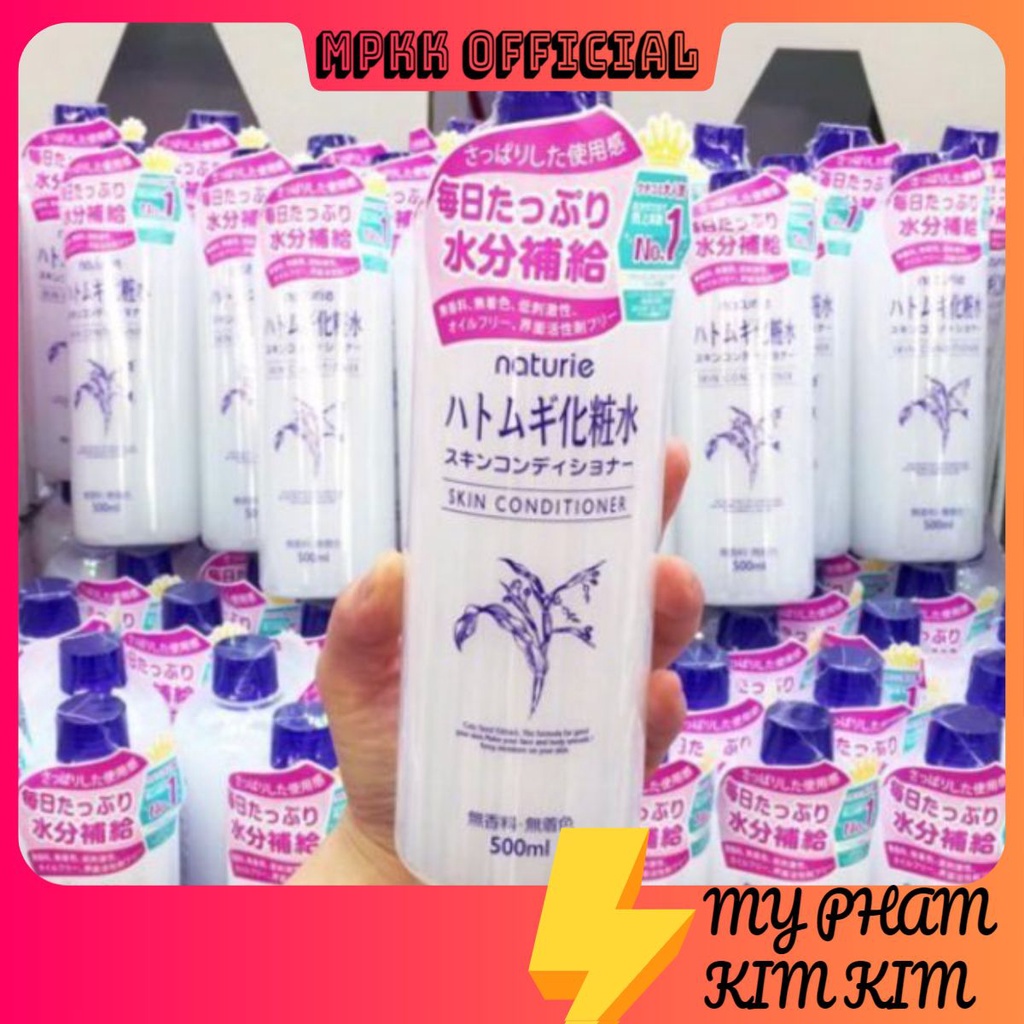 Nước hoa hồng gạo 🌿 FREESHIP 🌿 NƯỚC HOA HỒNG GẠO DƯỠNG ẨM NATURIE NHẬT BẢN 500ML