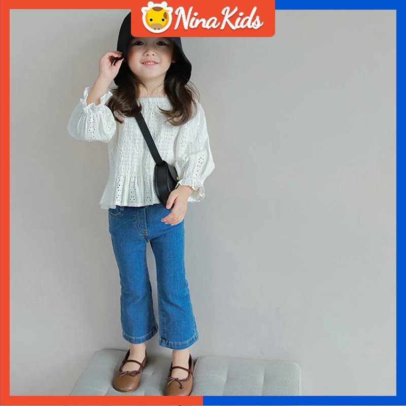 Quần Jean Ống Loe Ôm Dáng Xinh Xắn Dành Cho Nữ