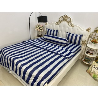 Bộ ga thun hàn quốc mẫu sọc