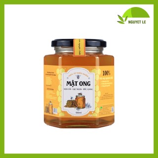 Mua 2 tặng 1 mật ong hoa vải lục ngạn bắc giang nguyet le - nguyên chất từ thiên nhiên - chai 500ml