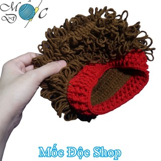 Mũ len tóc giả cho bé trai sơ sinh đến 3 tuổi